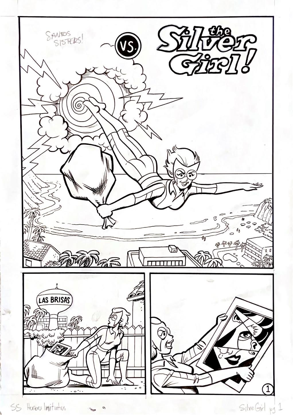 Greg & Fake - Santos Sisters/ Heros Initiative - "Silver Girl" Page 1