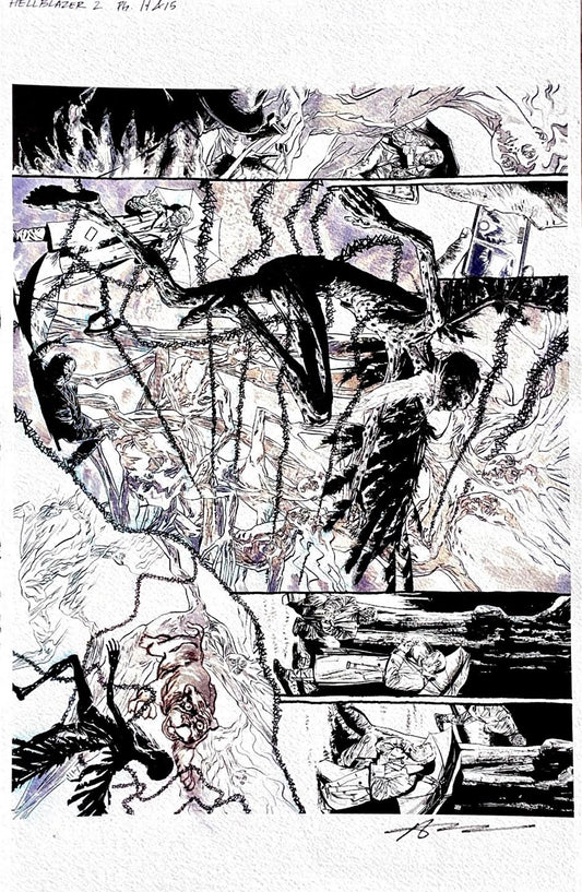 Aaron Campbell -  John Constantine: Hellblazer 2 -  Pages # 14 & 15 (DPS)