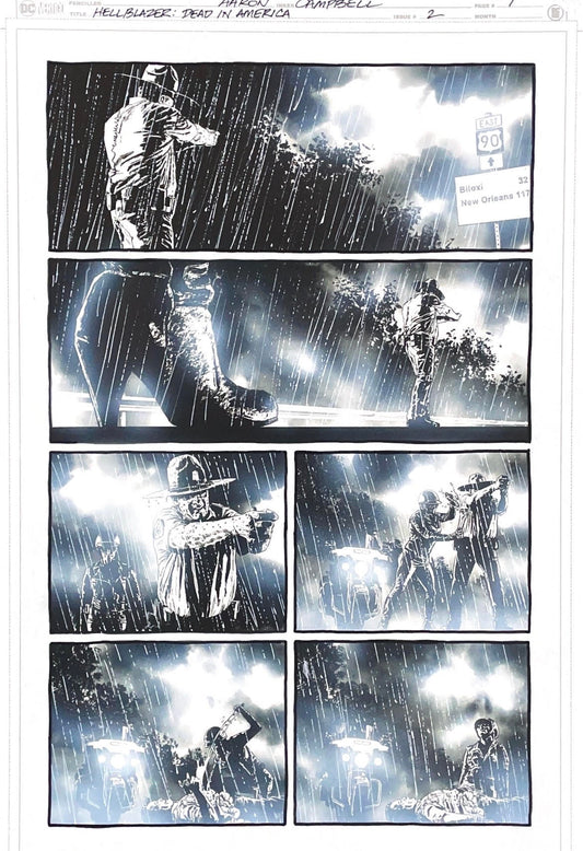 Aaron Campbell -  Hellblazer: Dead in America Issue2 - Page #1