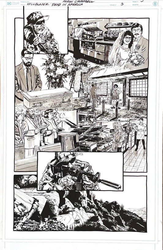 Aaron Campbell -  Hellblazer: Dead in America Issue 3 - Page # 4