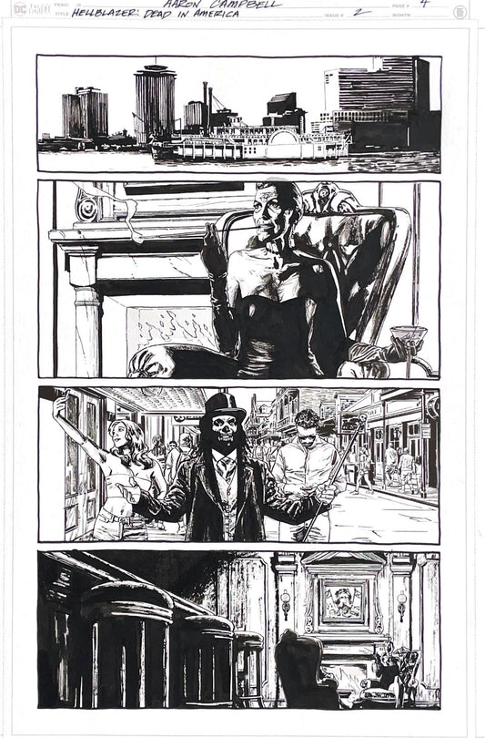 Aaron Campbell -  Hellblazer: Dead in America Issue 2  -Page #4