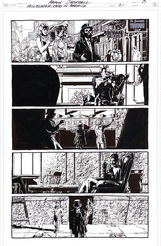 Aaron Campbell -  Hellblazer: Dead in America Issue 2 - Page #5